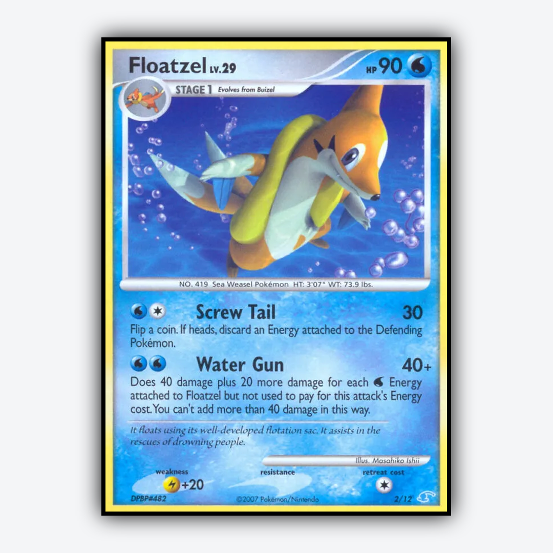 Floatzel 002/12 - DP Trainer Kit Manaphy Set - Card Rug