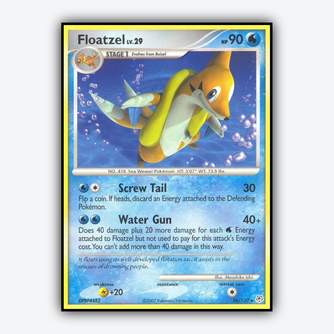 Floatzel 026/130 - Diamond & Pearl Set - Card Rug