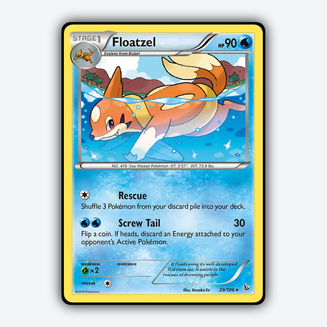 Floatzel 029/106 - Flashfire Set - Card Rug