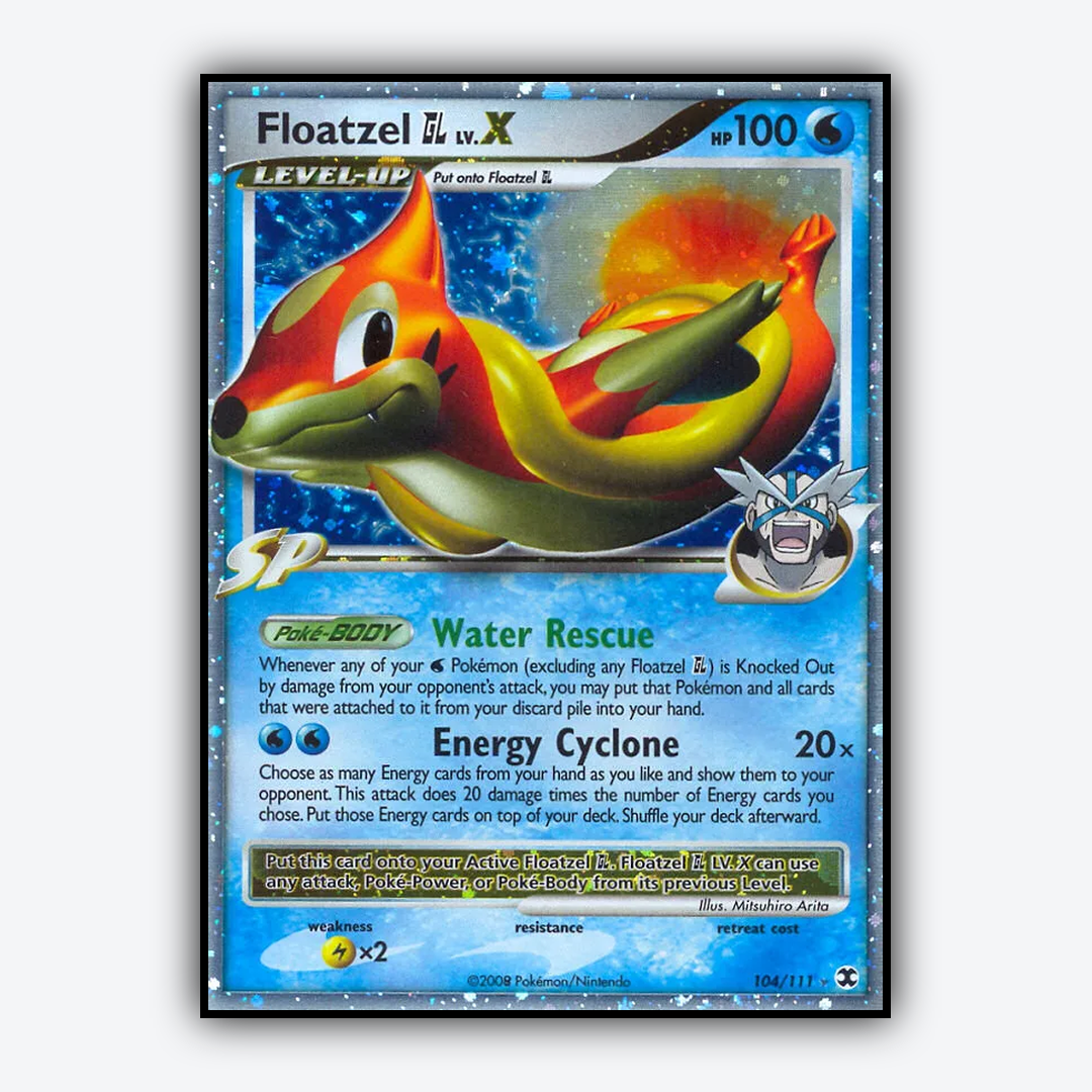 Floatzel GL LV.X 104/111 - Rising Rivals Set - Card Rug