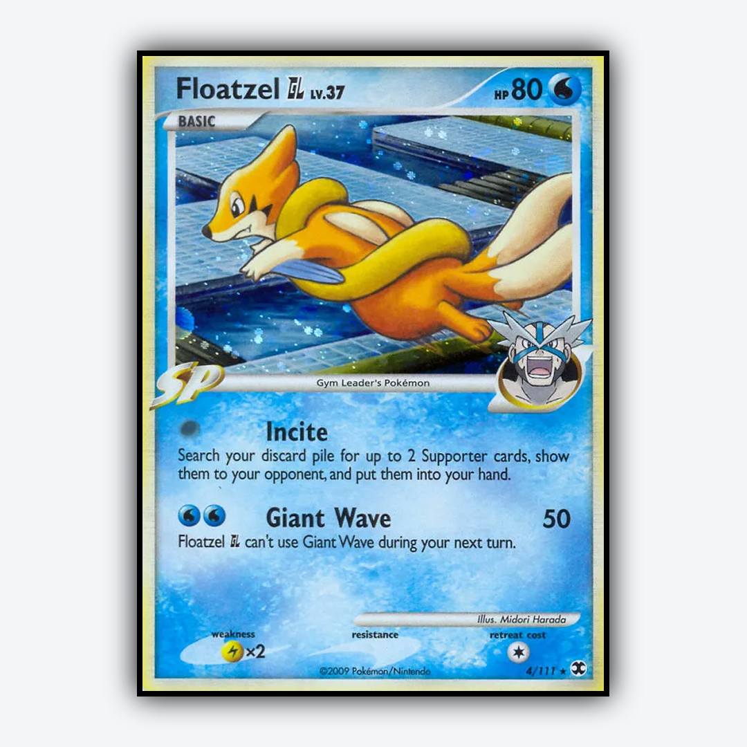 Floatzel GL 004/111 - Rising Rivals Set - Card Rug