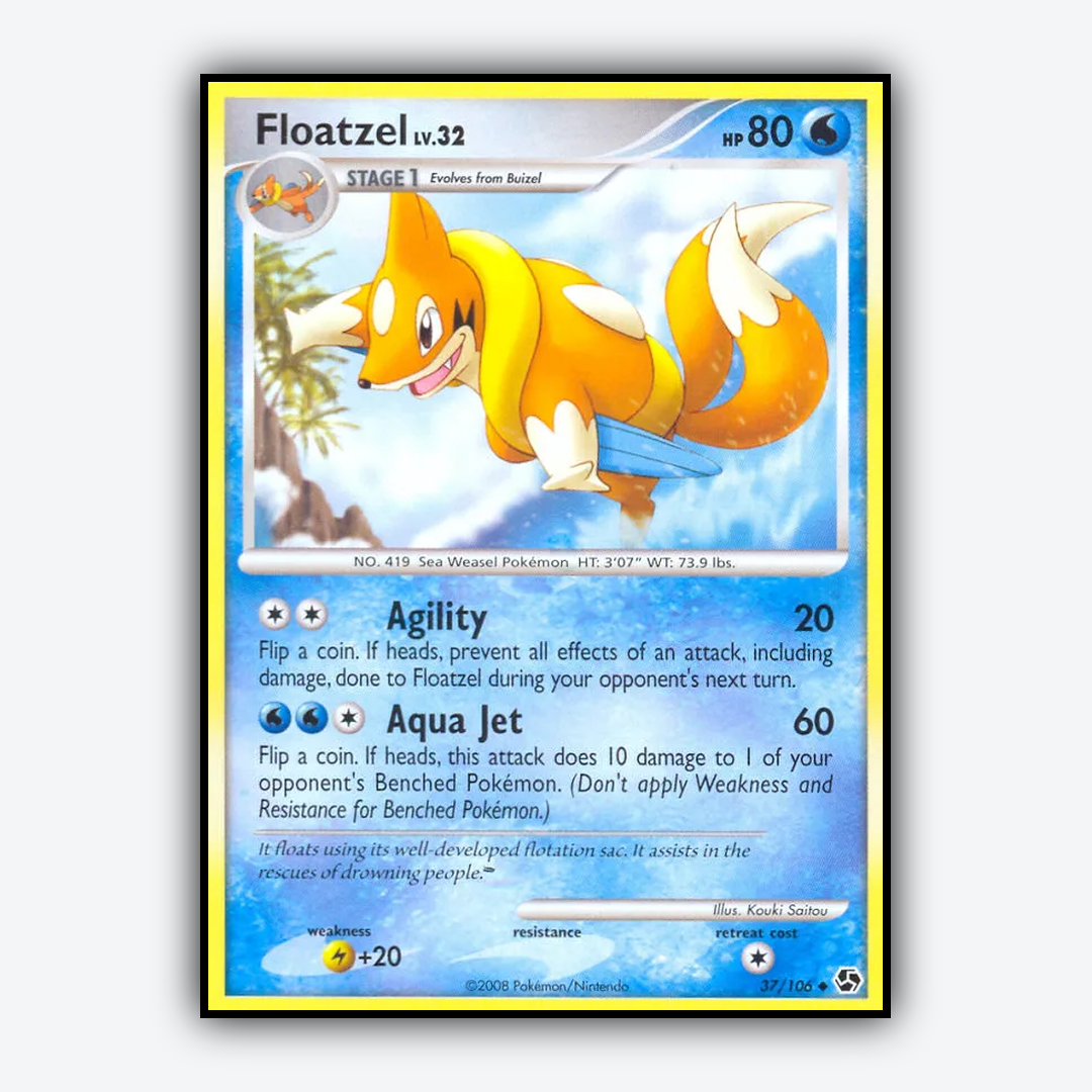 Floatzel 037/106 - Great Encounters Set - Card Rug