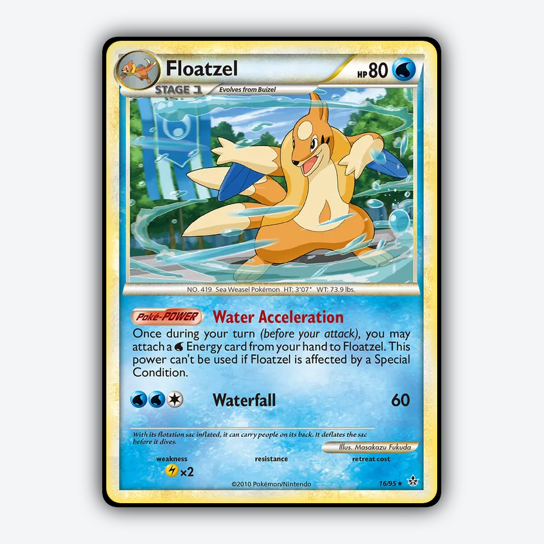 Floatzel 016/95 - HS—Unleashed Set - Card Rug