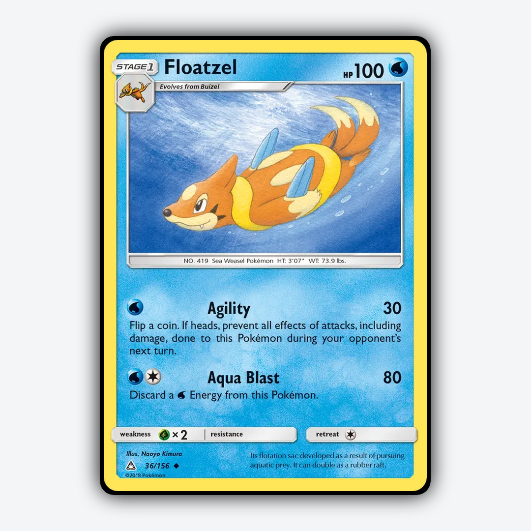 Floatzel 036/156 - Ultra Prism Set - Card Rug
