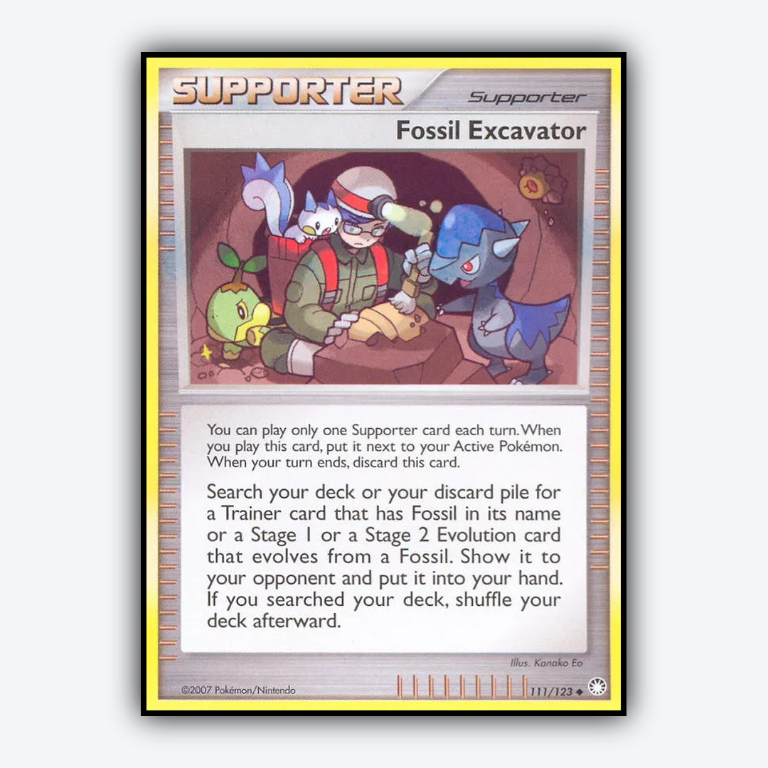Fossil Excavator 111/123 - Mysterious Treasures Set - Card Rug