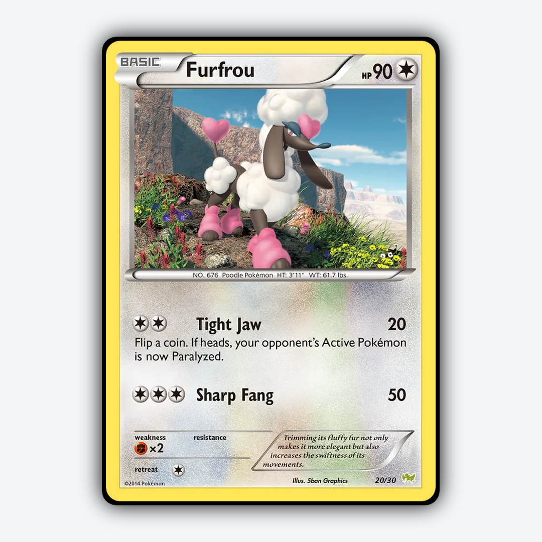 Furfrou 020/30 - XY Trainer Kit Noivern Set - Card Rug