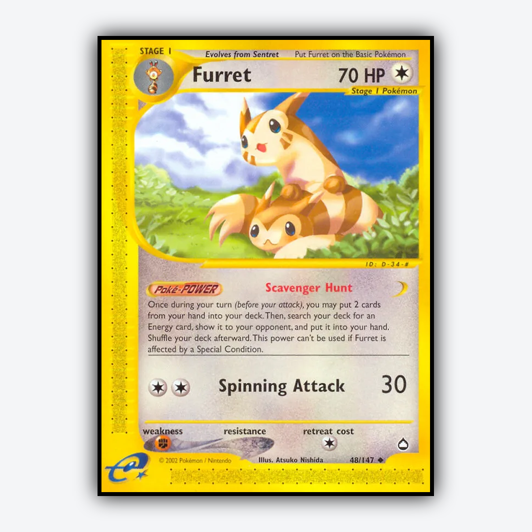 Furret 048/147 - Aquapolis Set - Card Rug