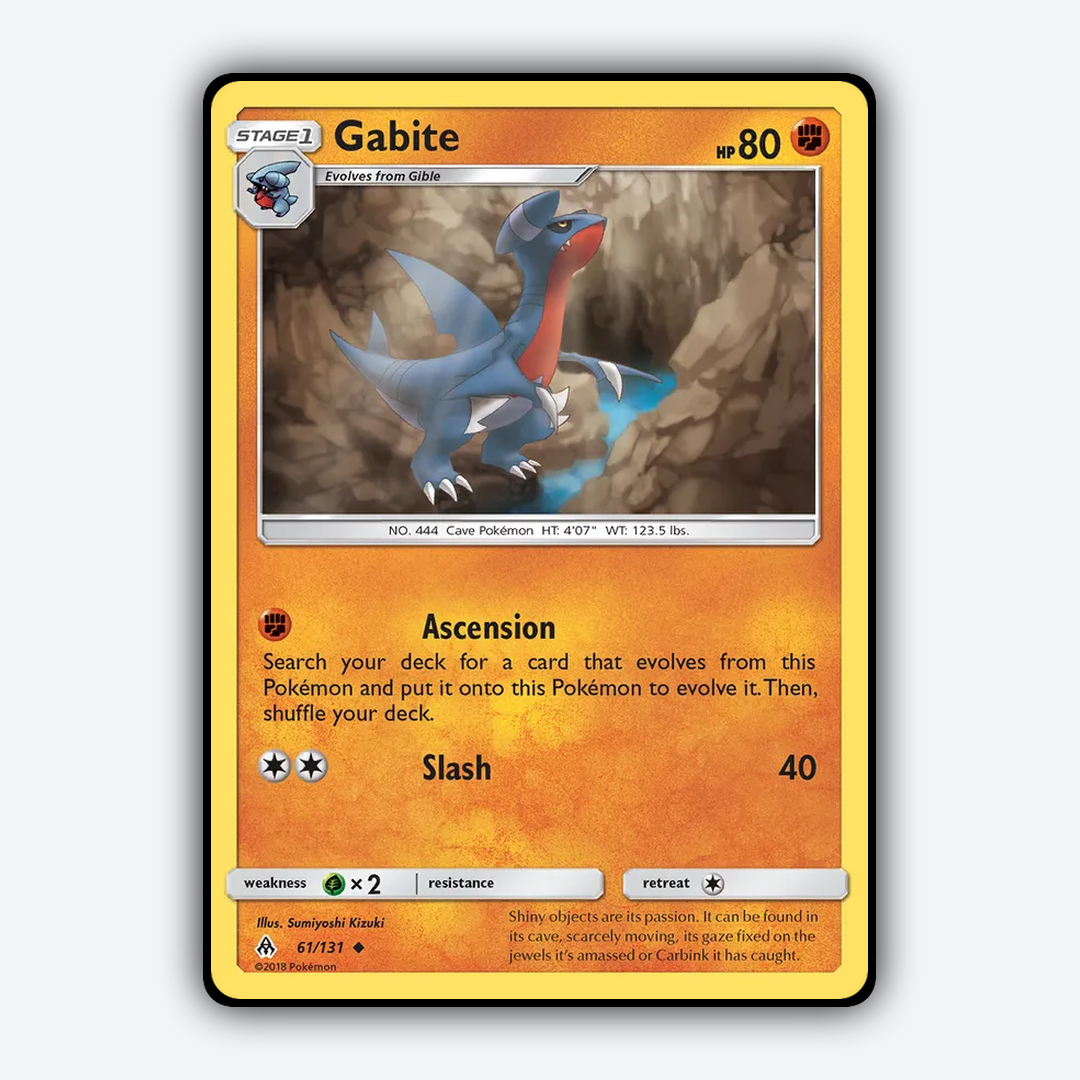 Gabite 061/131 - Forbidden Light Set - Card Rug