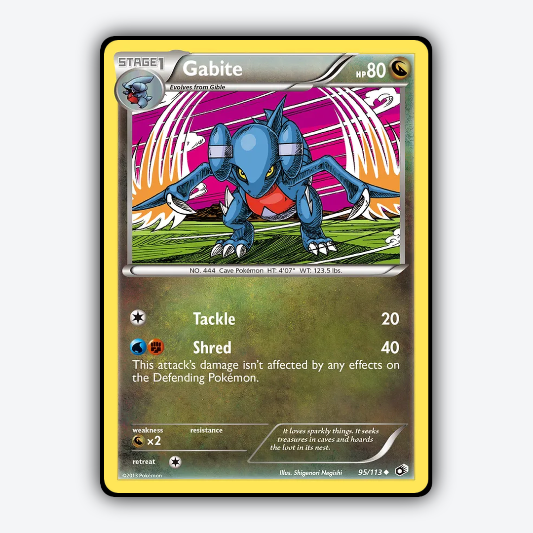 Gabite 095/113 - Legendary Treasures Set - Card Rug