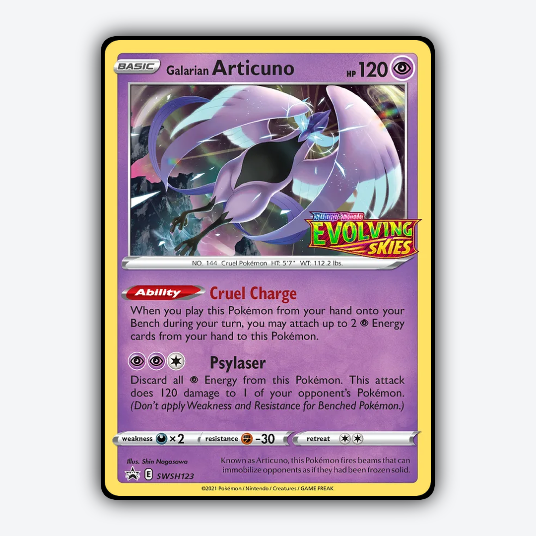 Galarian Articuno #123 - SWSH Black Star Promos Set - Card Rug