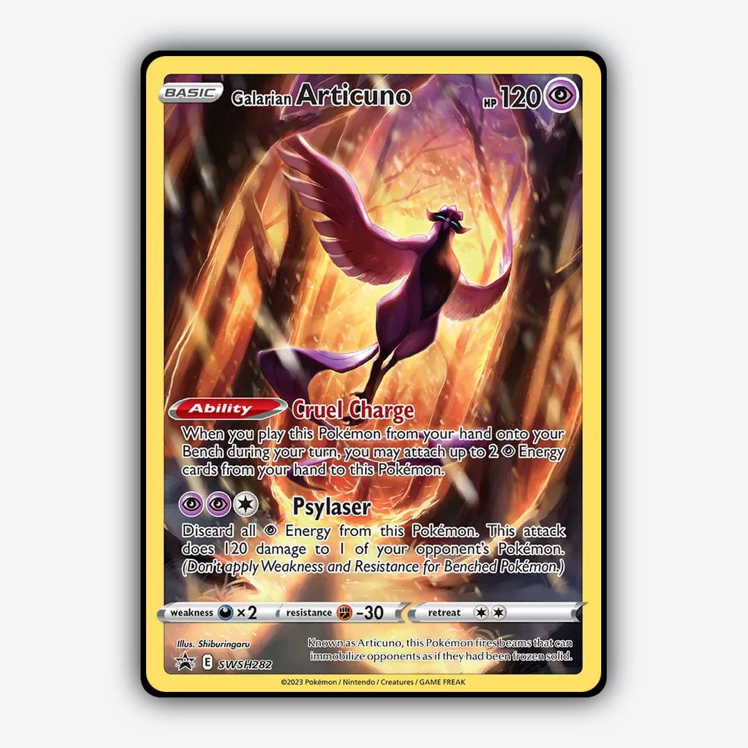 Galarian Articuno #282 - SWSH Black Star Promos Set - Card Rug
