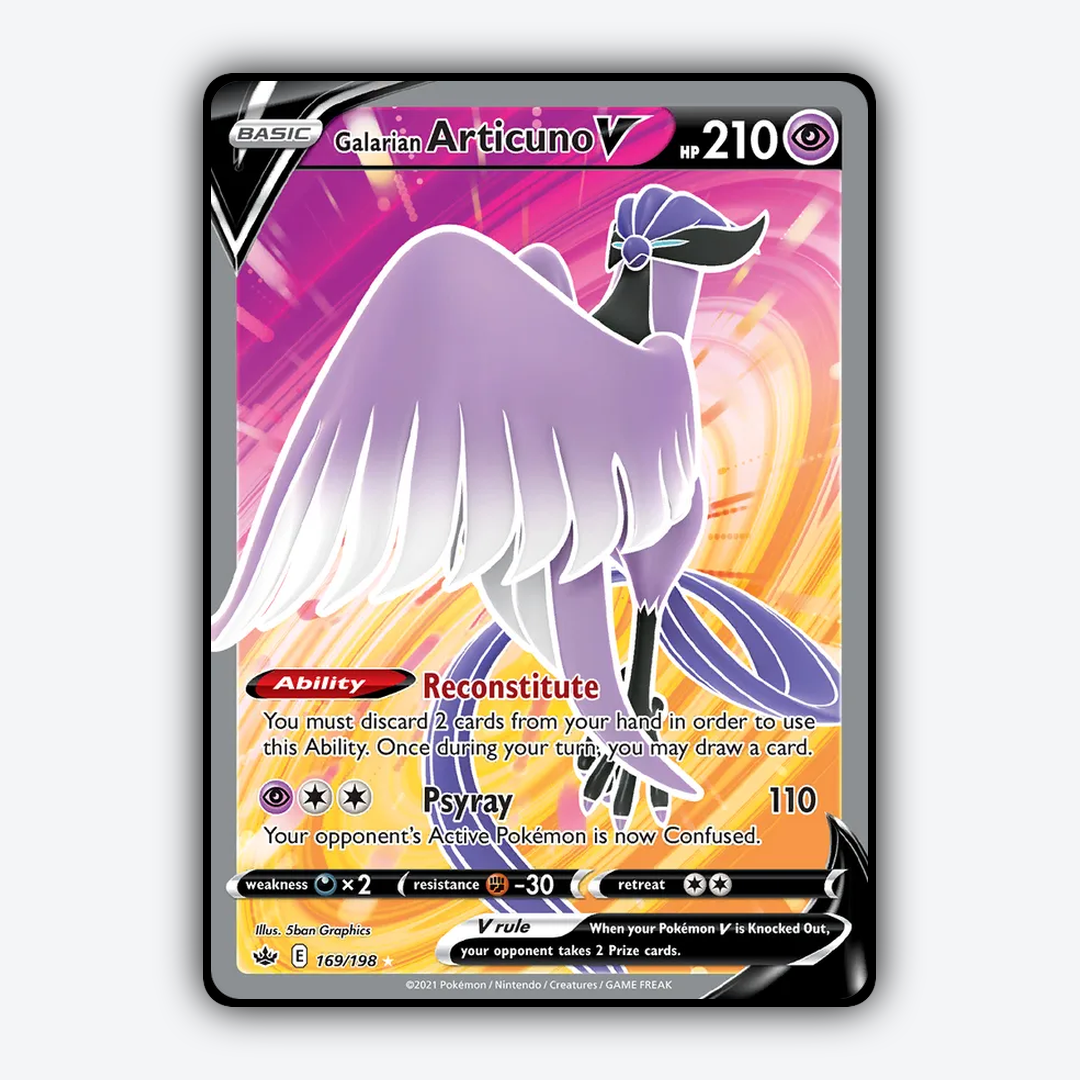Galarian Articuno V 169/198 - Chilling Reign Set - Card Rug
