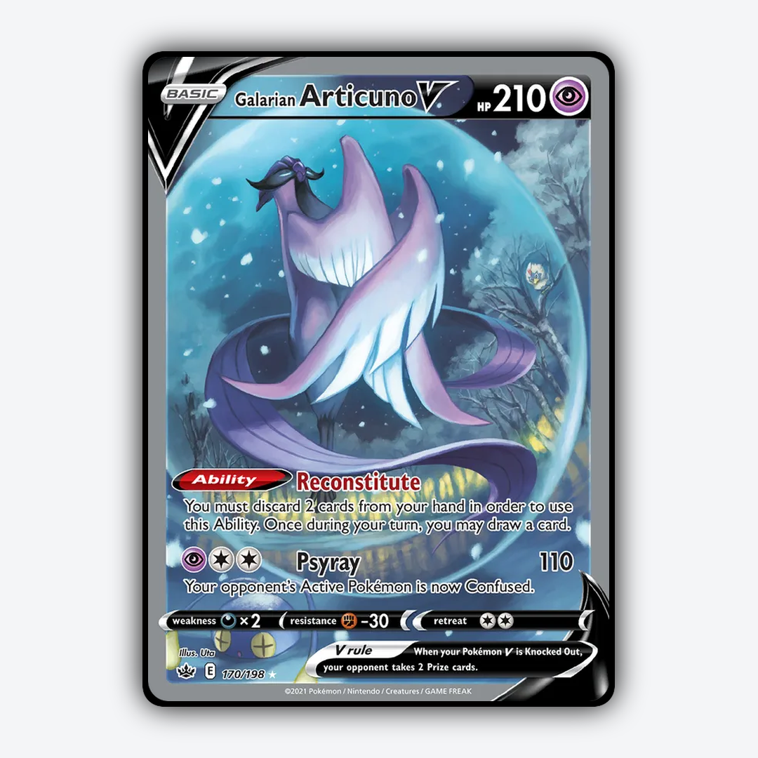 Galarian Articuno V 170/198 - Chilling Reign Set - Card Rug