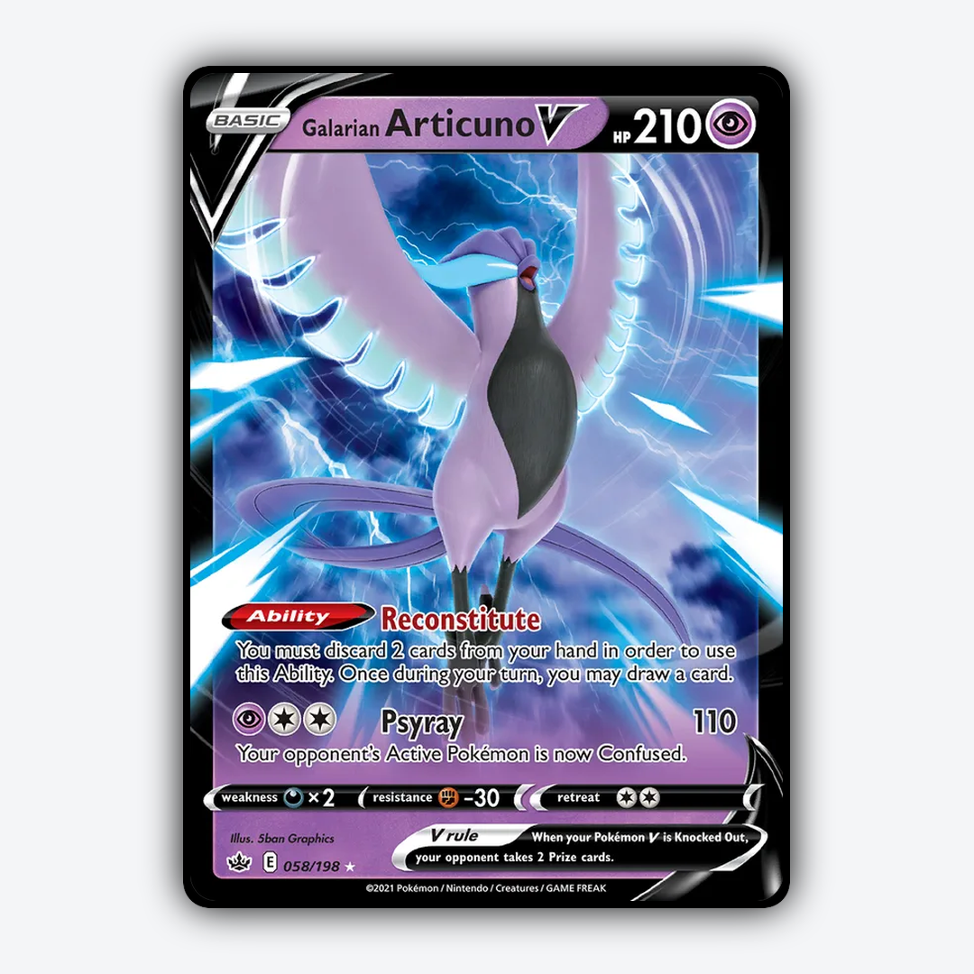 Galarian Articuno V 058/198 - Chilling Reign Set - Card Rug