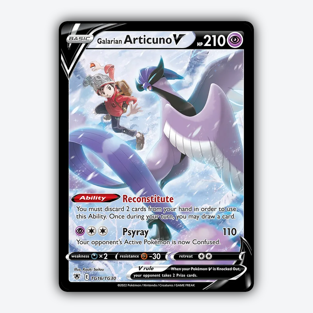 Galarian Articuno V TG016/30 - TG016/30 Astral Radiance Trainer Gallery Set - Card Rug
