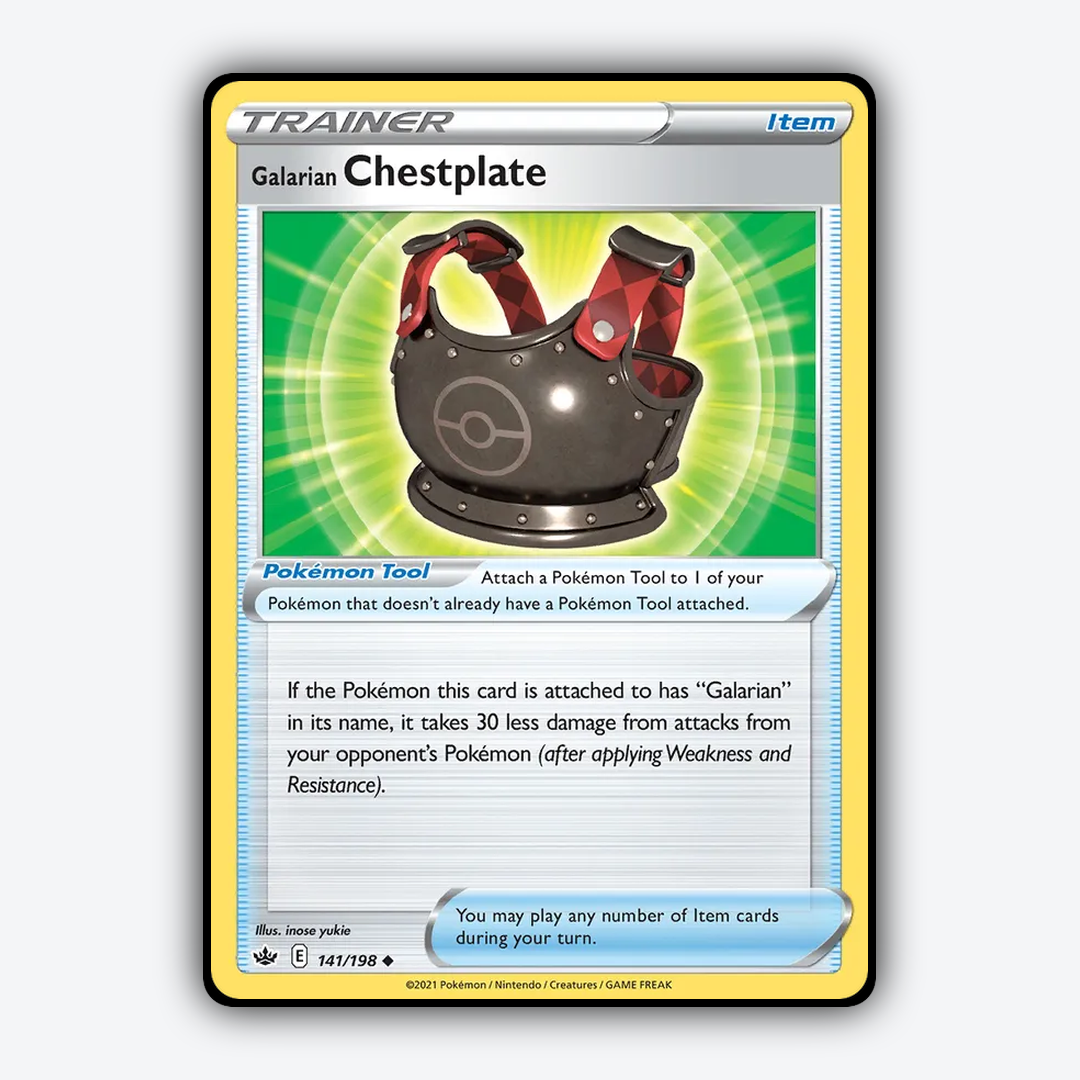 Galarian Chestplate 141/198 - Chilling Reign Set - Card Rug