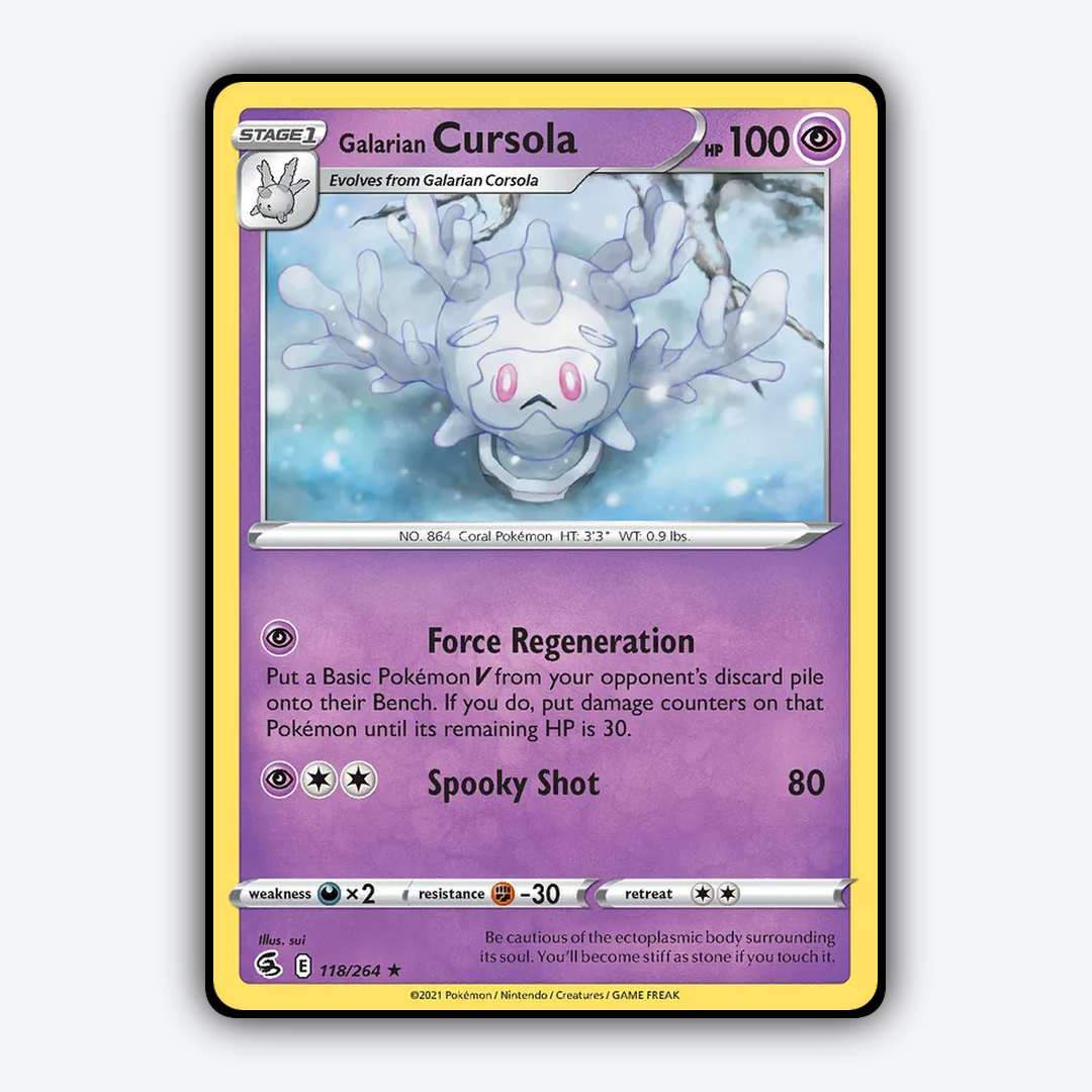 Galarian Cursola 118/264 - Fusion Strike Set - Card Rug