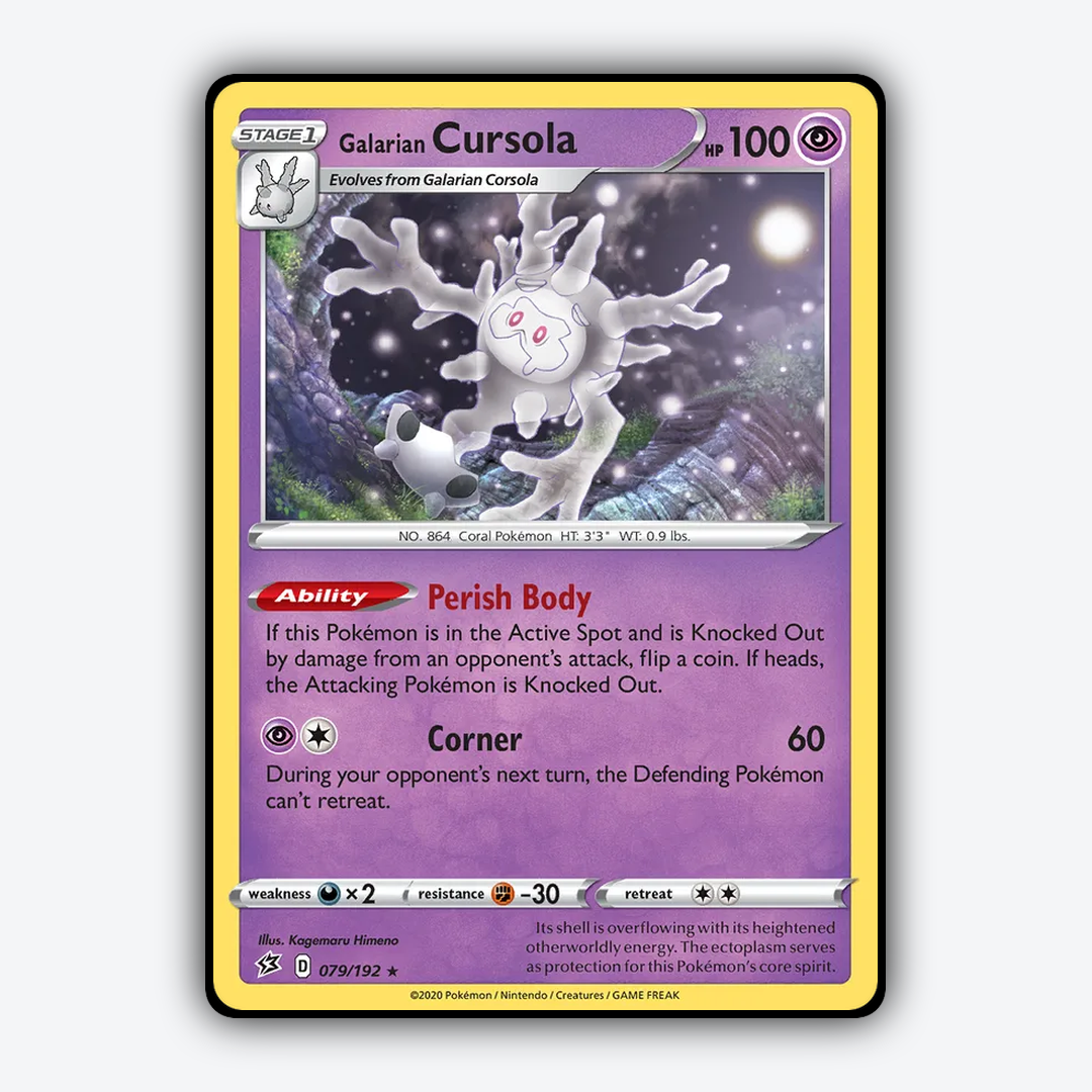 Galarian Cursola 079/192 - Rebel Clash Set - Card Rug
