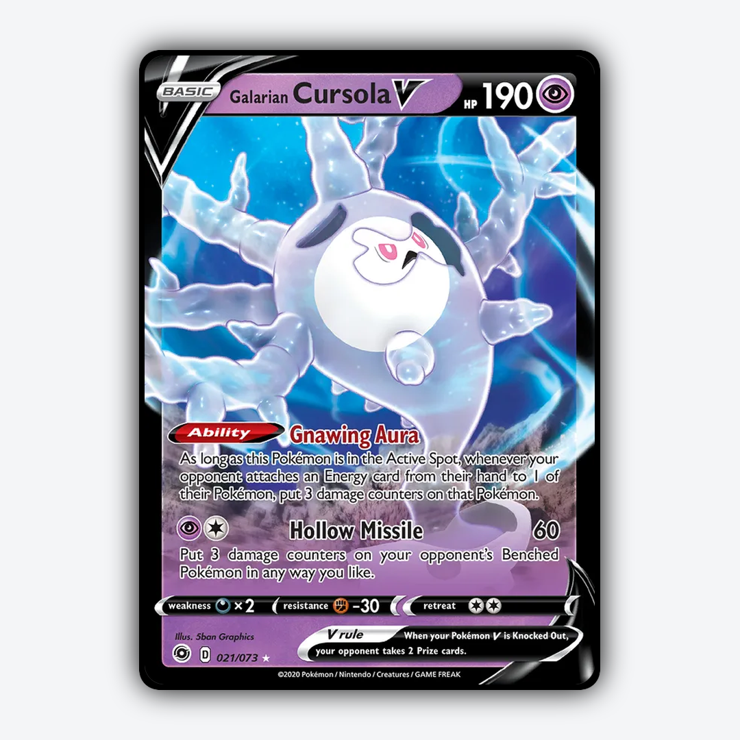 Galarian Cursola V 021/73 - Champion's Path Set - Card Rug