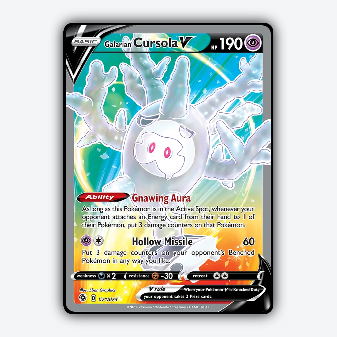 Galarian Cursola V 071/73 - Champion's Path Set - Card Rug