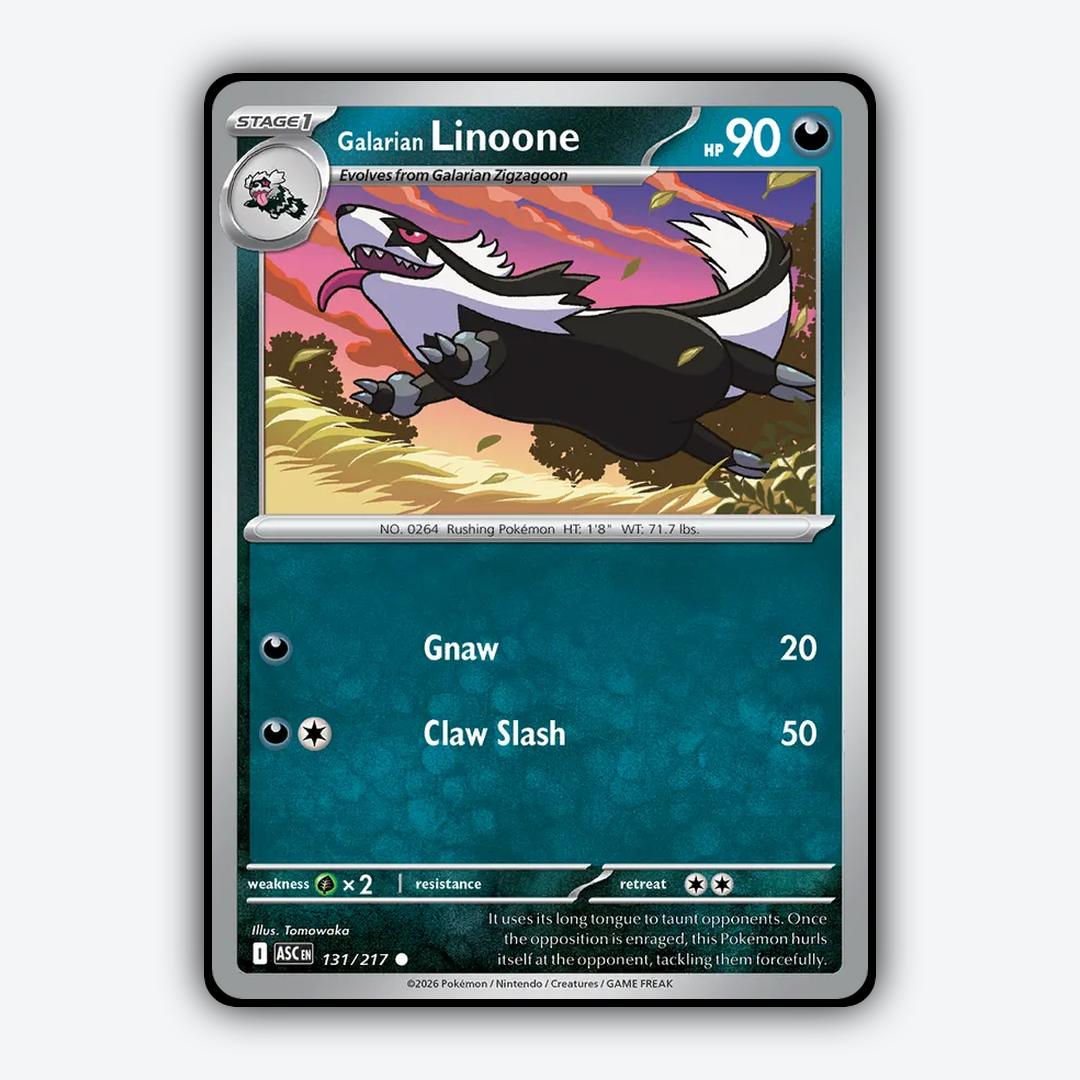 Galarian Linoone 131/217 - Ascended Heroes Set - Card Rug