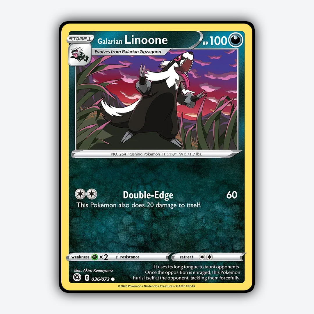 Galarian Linoone 036/73 - Champion's Path Set - Card Rug