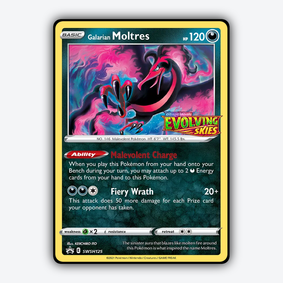 Galarian Moltres #125 - SWSH Black Star Promos Set - Card Rug