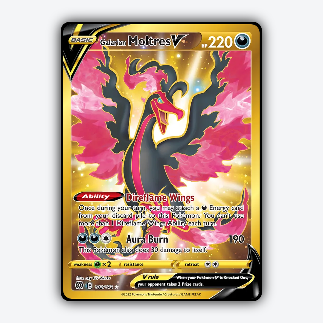 Galarian Moltres V 183/172 - Brilliant Stars Set - Card Rug