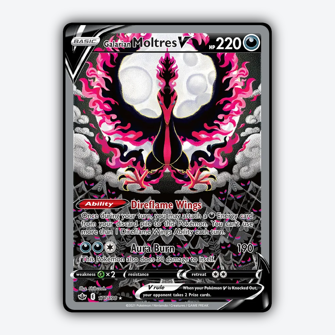 Galarian Moltres V 177/198 - Chilling Reign Set - Card Rug