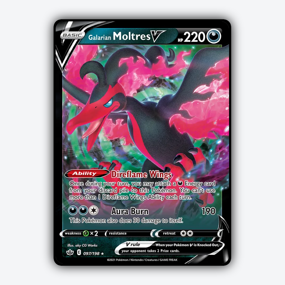 Galarian Moltres V 097/198 - Chilling Reign Set - Card Rug