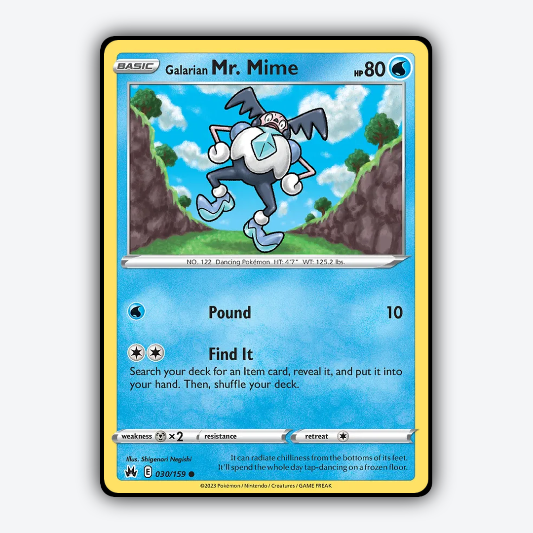 Galarian Mr. Mime 030/159 - Crown Zenith Set - Card Rug