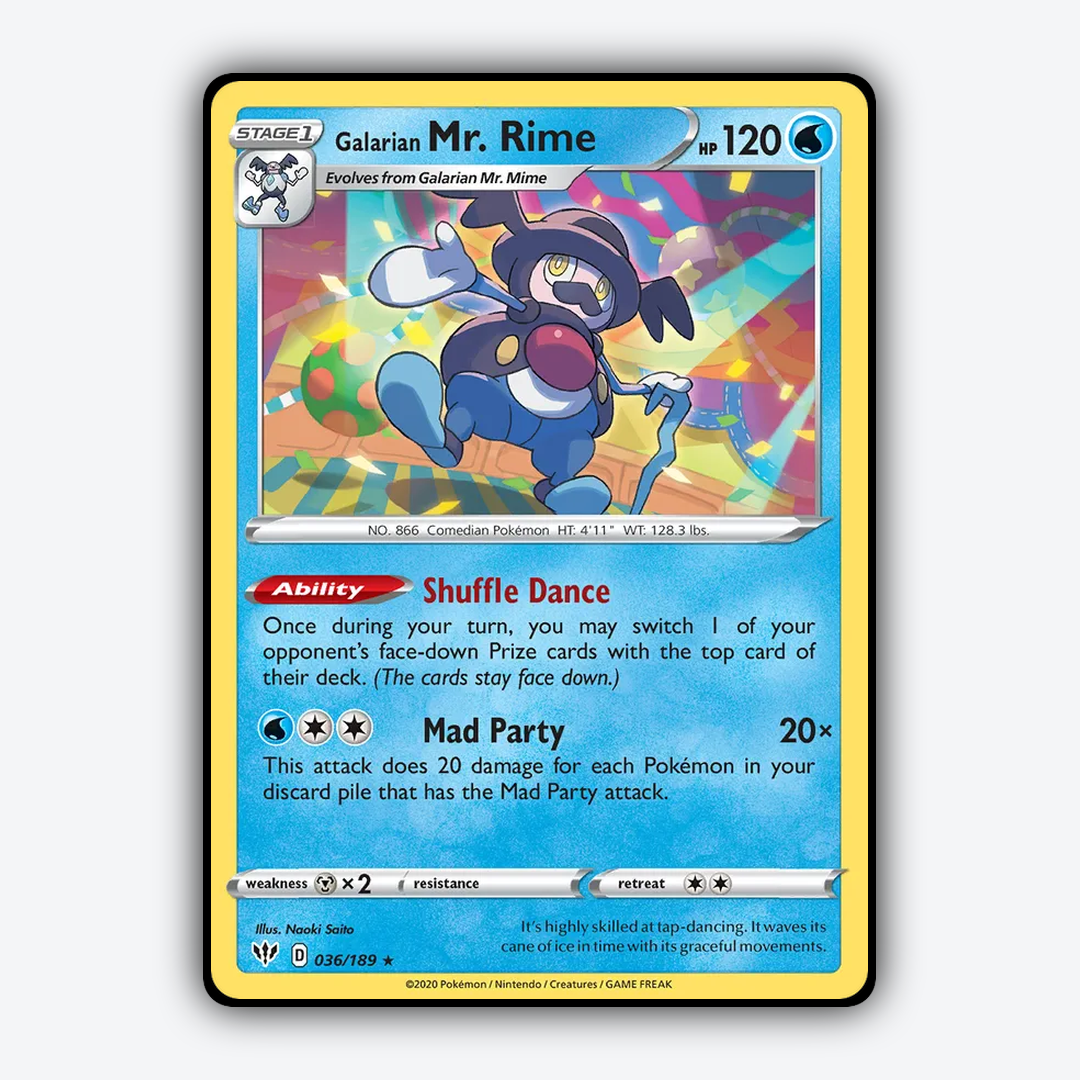 Galarian Mr. Rime 036/189 - Darkness Ablaze Set - Card Rug