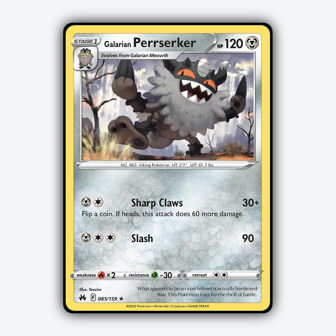 Galarian Perrserker 085/159 - Crown Zenith Set - Card Rug
