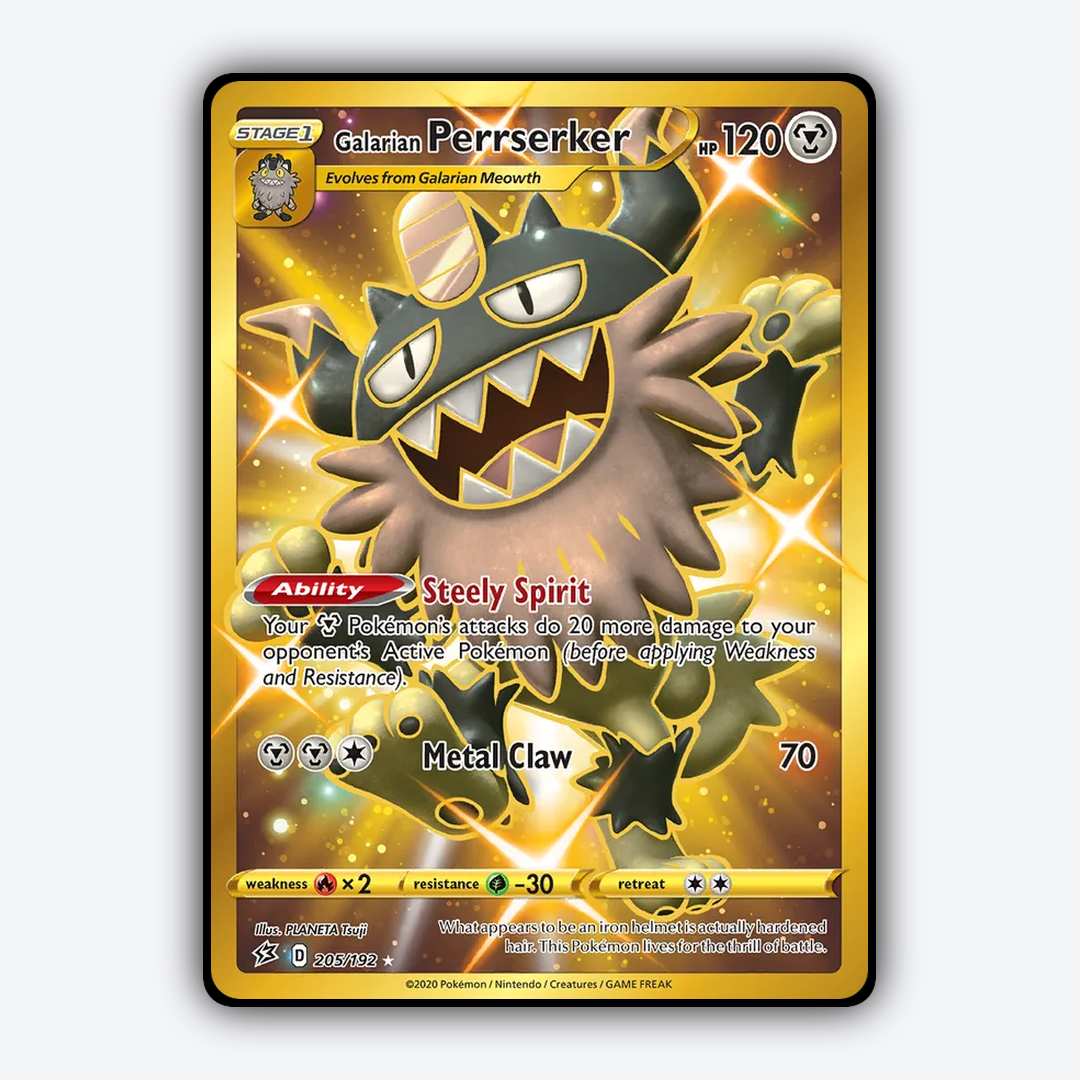 Galarian Perrserker 205/192 - Rebel Clash Set - Card Rug