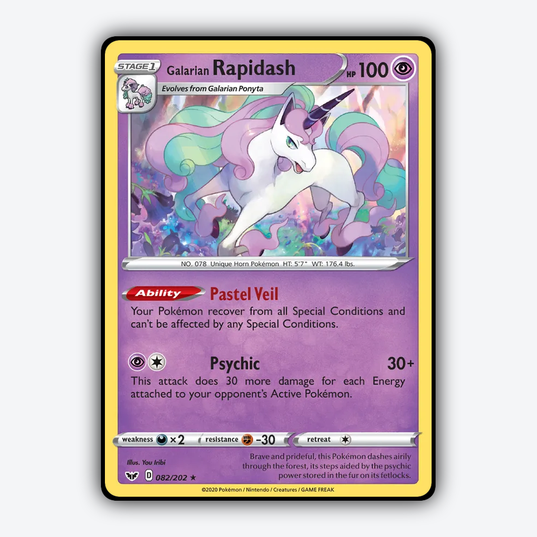 Galarian Rapidash 082/202 - Sword & Shield Set - Card Rug