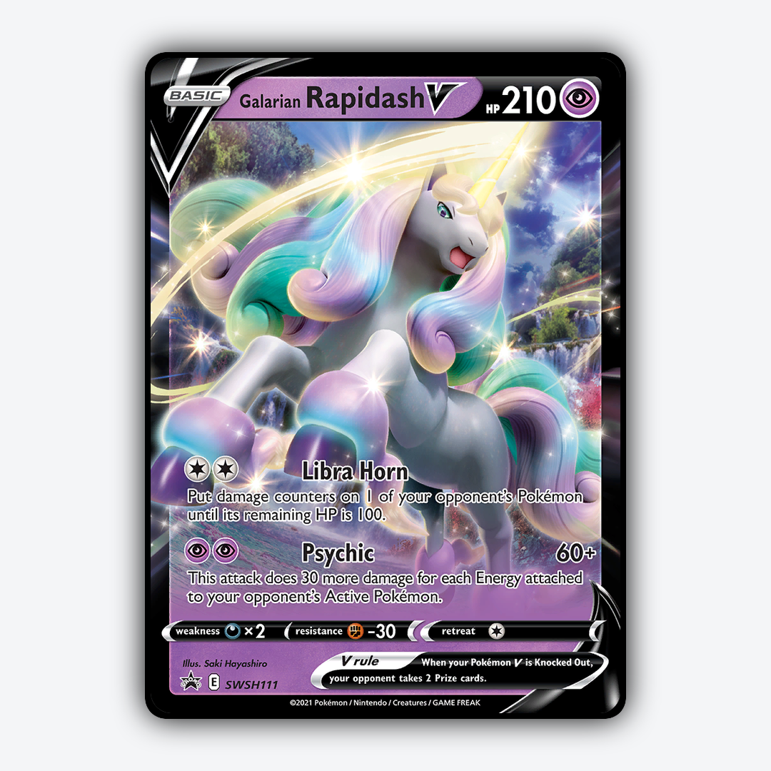 Galarian Rapidash V #111 - SWSH Black Star Promos Set - Card Rug