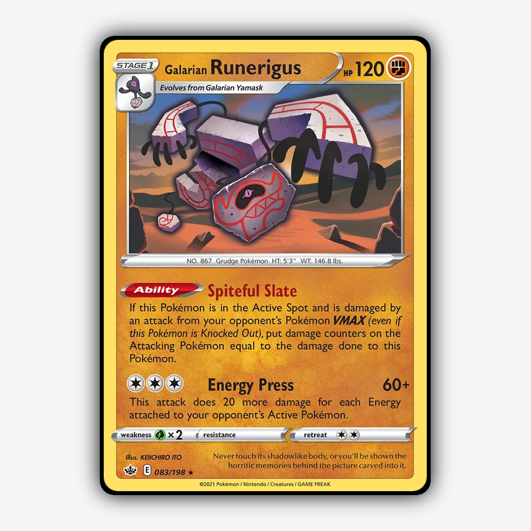 Galarian Runerigus 083/198 - Chilling Reign Set - Card Rug
