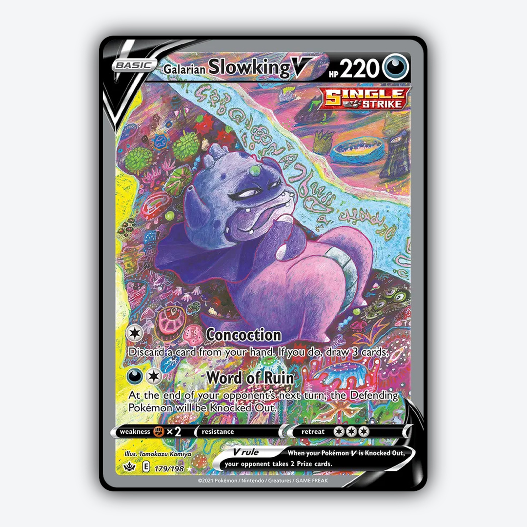 Galarian Slowking V 179/198 - Chilling Reign Set - Card Rug