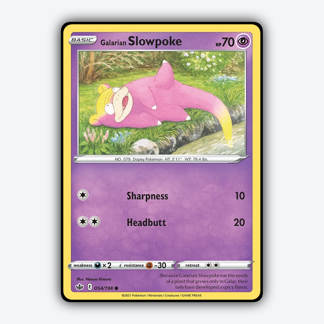 Galarian Slowpoke 054/198 - Chilling Reign Set - Card Rug
