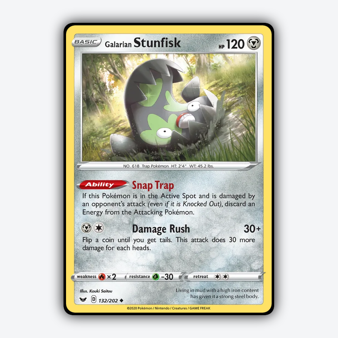 Galarian Stunfisk 132/202 - Sword & Shield Set - Card Rug