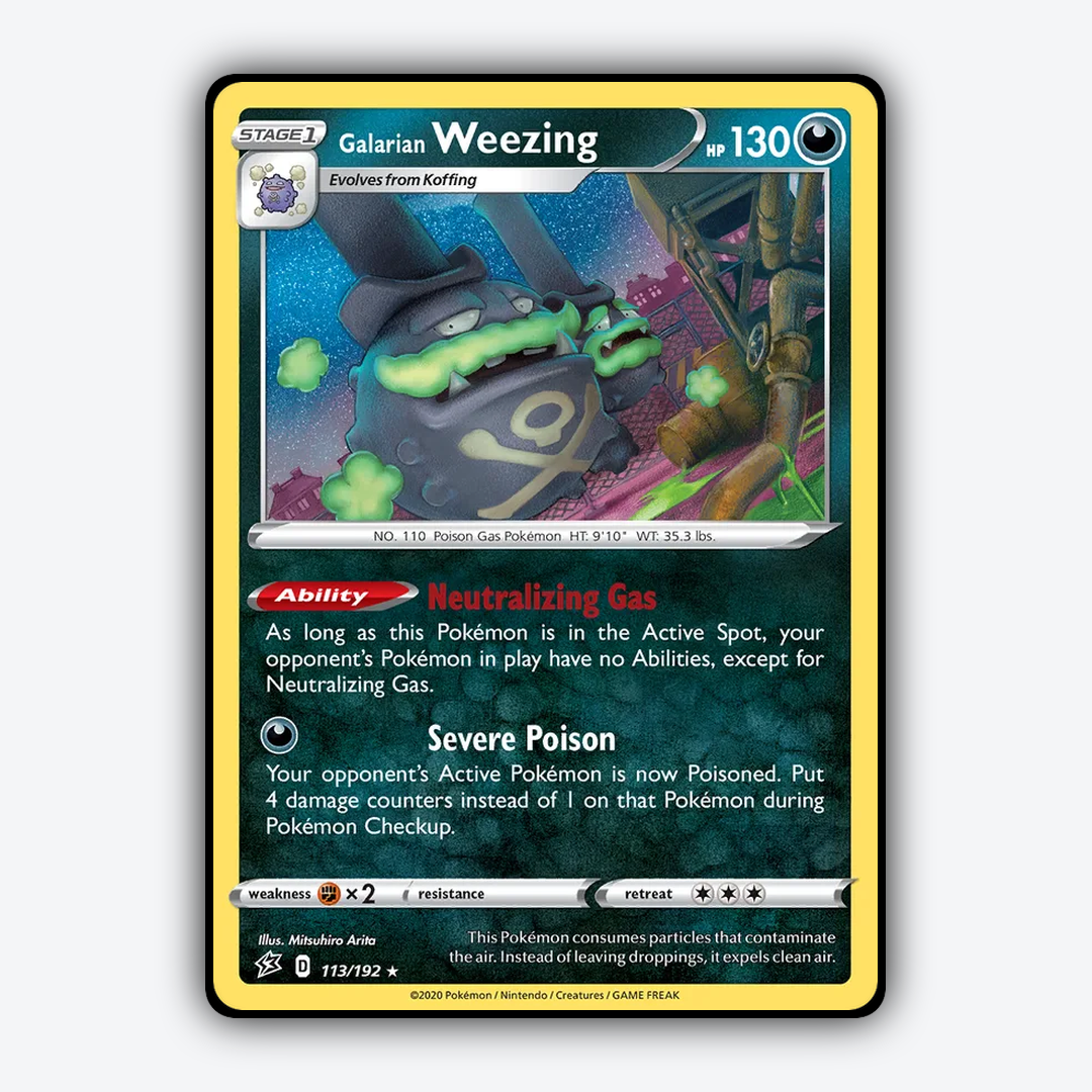 Galarian Weezing 113/192 - Rebel Clash Set - Card Rug