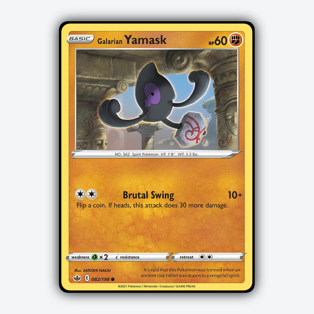 Galarian Yamask 082/198 - Chilling Reign Set - Card Rug
