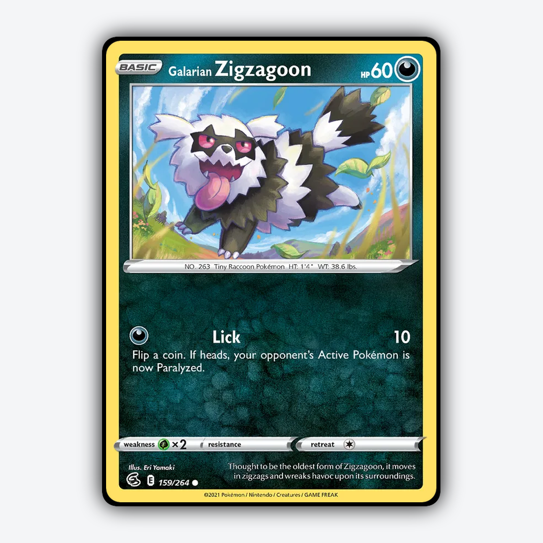 Galarian Zigzagoon 159/264 - Fusion Strike Set - Card Rug
