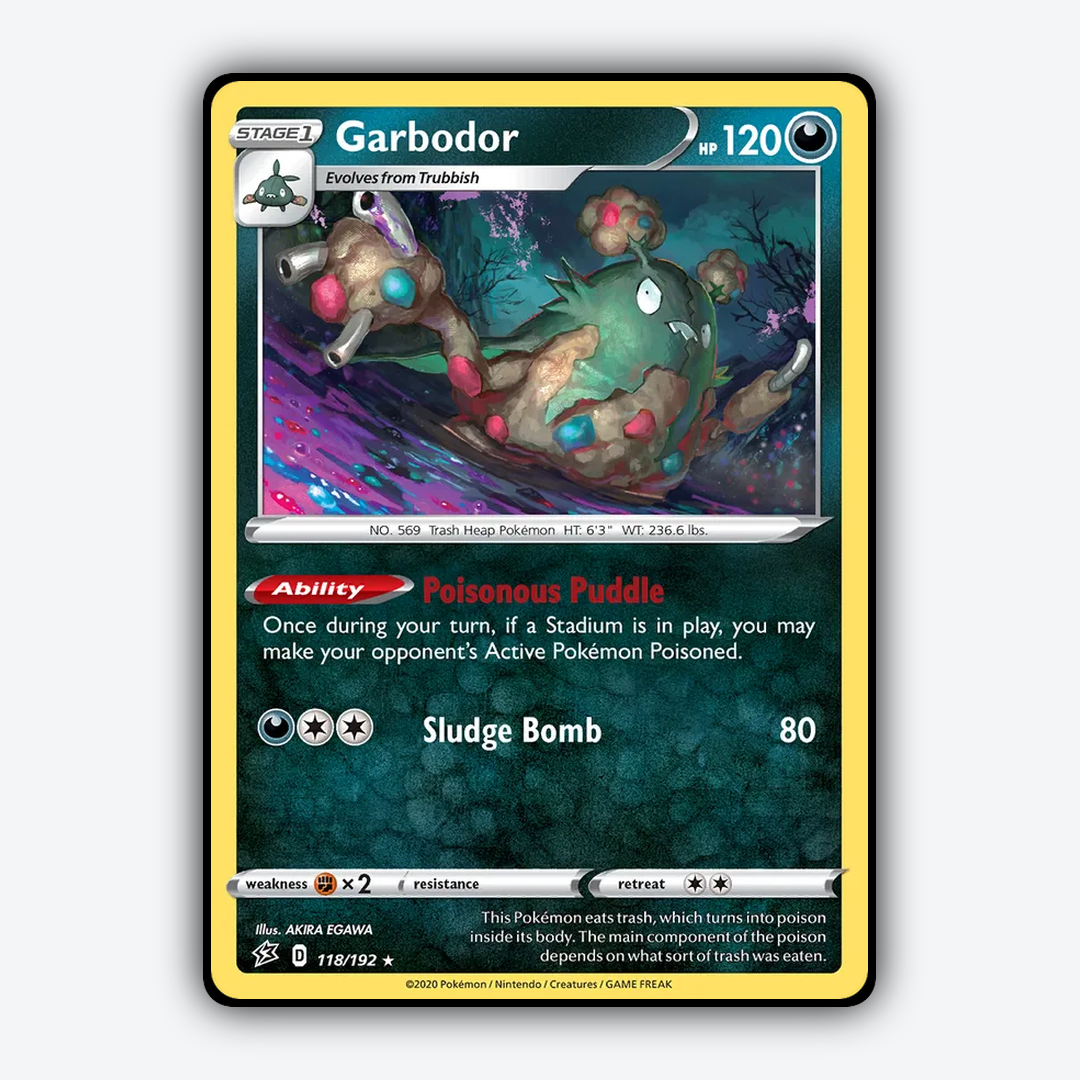 Garbodor 118/192 - Rebel Clash Set - Card Rug