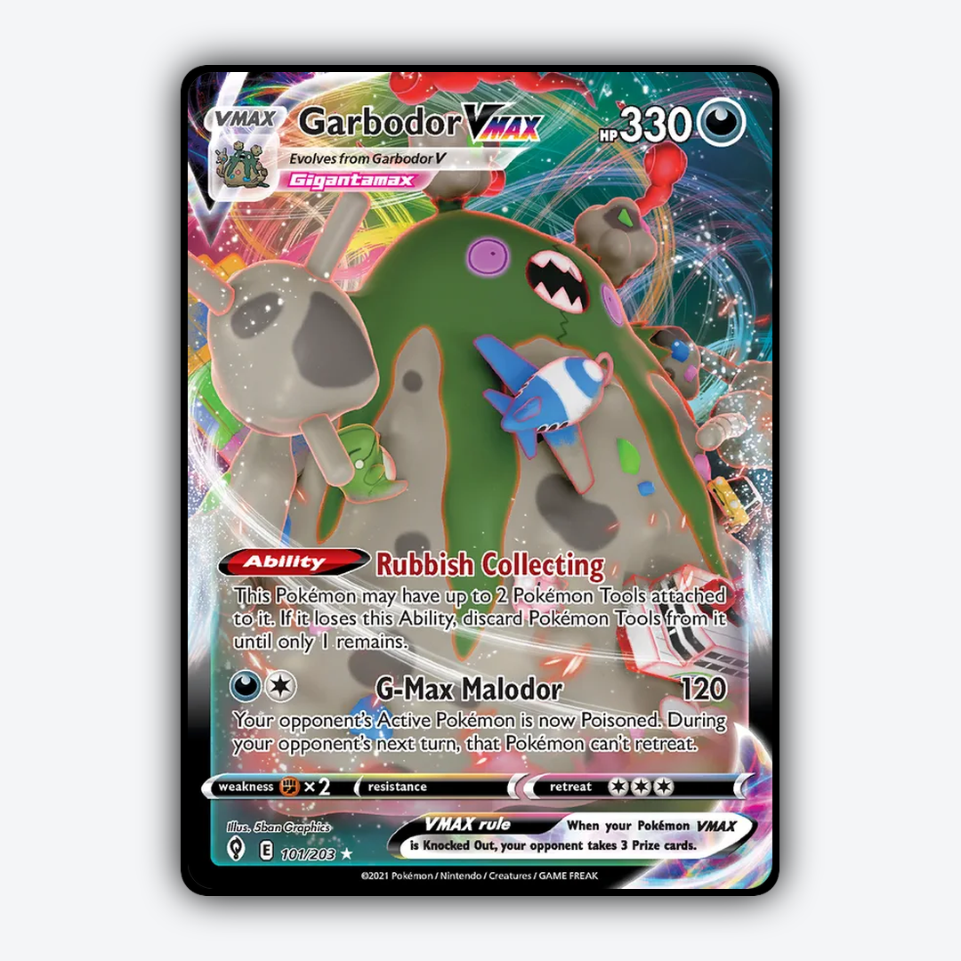 Garbodor VMAX #101 - Evolving Skies Set - Card Rug