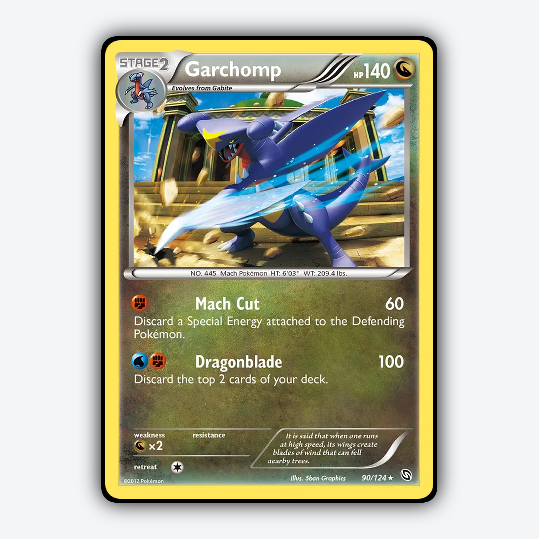 Garchomp 090/124 - Dragons Exalted Set - Card Rug