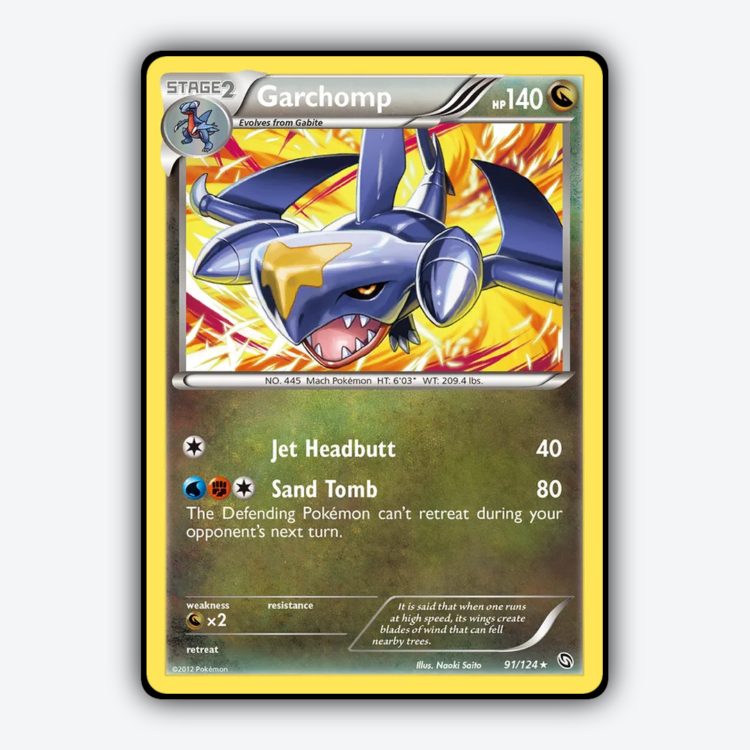 Garchomp 091/124 - Dragons Exalted Set - Card Rug