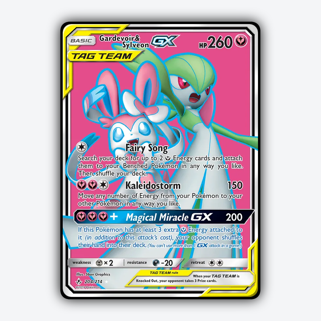 Gardevoir & Sylveon-GX 204/214 - Unbroken Bonds Set - Card Rug
