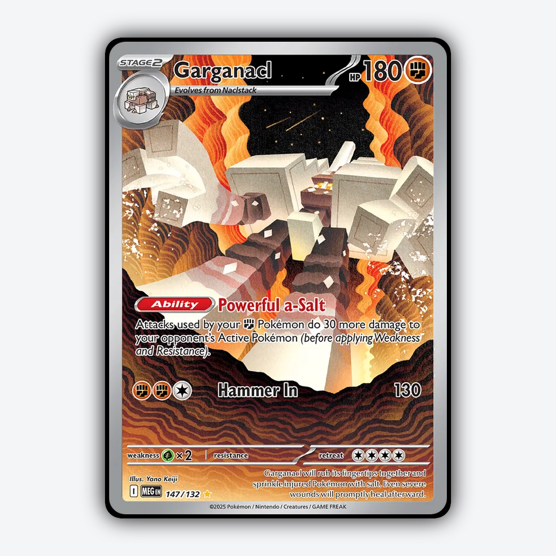 Garganacl #147 - Mega Evolution Set - Card Rug