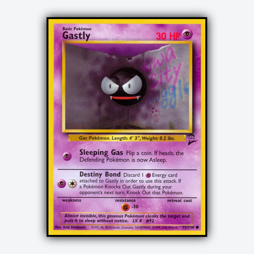 Gastly 075/130 - Base Set 2 Set - Card Rug